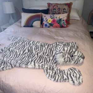 Jellycat Sasha White Tiger Play Mat Plush Lovey Baby Collector Dorm Bed Decor